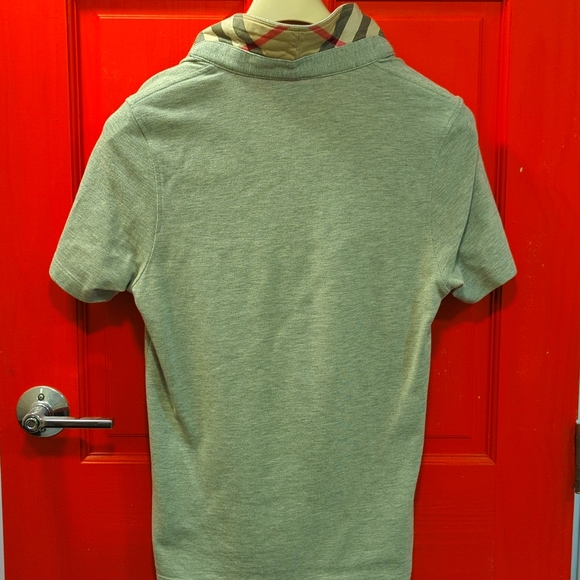 Blueberry London Check Logo Men Polos Shirt/Gray - Picture 2 of 4